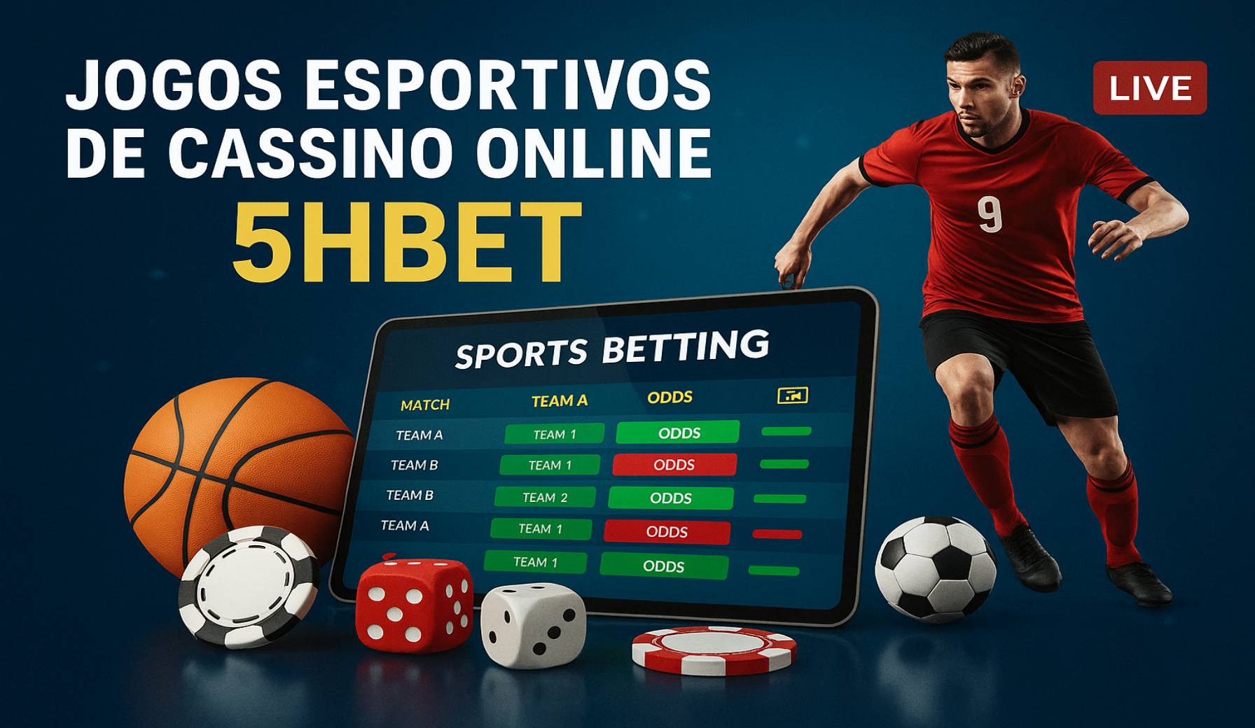 Aposte em apostas esportivas no cassino online 5HBET